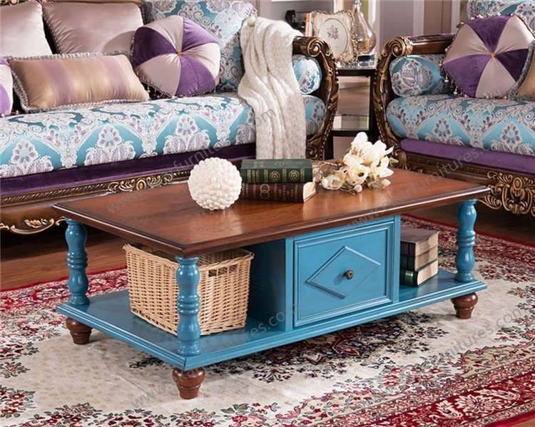 Antique Tea Table With Drawers_ Low Table